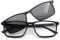 Corpootto Unisex Clip-On Lesebrille, Schwarz-graue Gläser, M