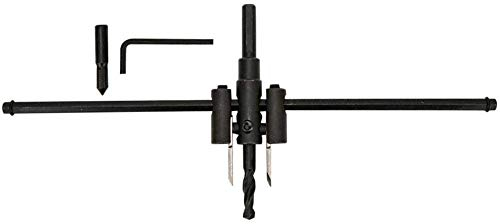 Fresa a Compasso Regolabile da 30 a 300mm per la Lavorazione del Legno Cartongesso Compensato Laminati Punta da Trapano Taglio Rotondo Sega a Tazza