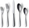 Danialli Mattes Besteck-Set, 18/10 Edelstahl, satiniertes Besteck, modernes gebürstetes Finish, spülmaschinenfest und langlebig, gebaut für die Ewigkeit (60-teilig, Fidenza gehämmert)