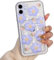 NITITOP Compatible for iPhone 11 Case Clear with Card Holder, Cute Flower Phone Cover for Women Girl, Protective Soft TPU Shock-absorbing Wallet Case for iPhone 11-Strawberry