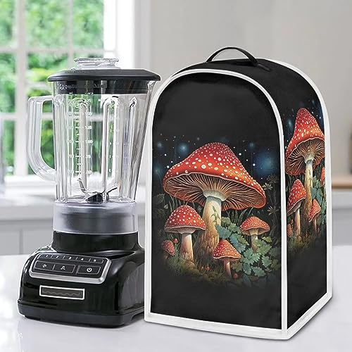 Poceacles Mushrooms Pattern Blender Covers, Blender Dust Stand Mixer or Coffee Maker Appliance Cover Anti Fingerprint Dust Proof Blender Cover