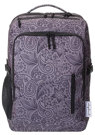 Elephant Rucksack Handgepäck Reisetasche Fly Legends XL 45 L Flugzeug Bus Reiserucksack Laptop Fach Anti-Theft Tasche 12900 (Paisley Grau)