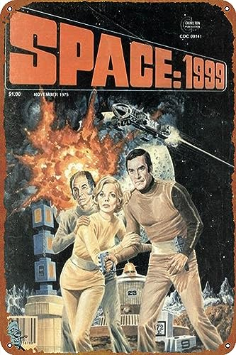 Space: 1999 Filmposter, Vintage-Blechschild, einzigartige Metall-Wanddekoration für Zuhause, Bar, Esszimmer, Pub, 20,3 x 30,5 cm, lustige Küchendekoration, lustige Barschilder, Vintage-Küchenschilder