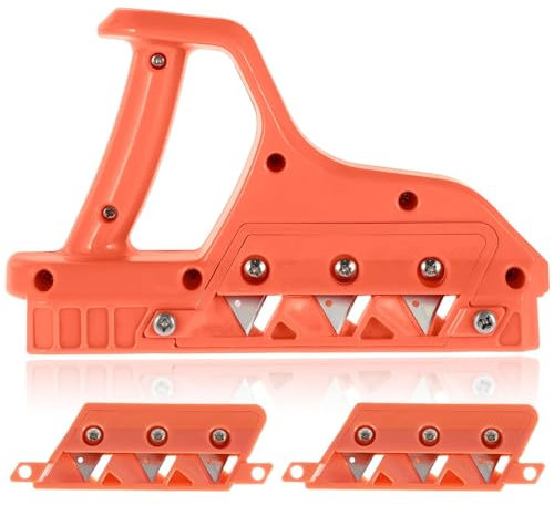 Plasterboard Fast Cutter Plasterboard Edger Gypsum Board with 10 Blades Hand Plane Drywall Edge Chamfer Woodworking Hand Tool Cutting Tools Drywall Chamfer (45°+60°)