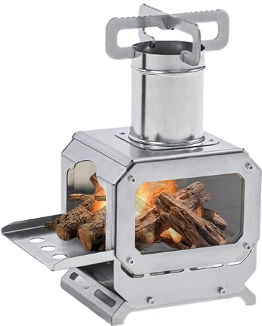 Poêle à bois de randonnée portable, poêle à bois de chauffage léger, pliable, outil de cuisine léger pour la randonnée, le camping, la survie