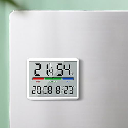 Reloj de pared digital, reloj electrónico LCD grande que se puede colgar, temporizador de temperatura multifunción para cocina, oficina, hogar, baño ()