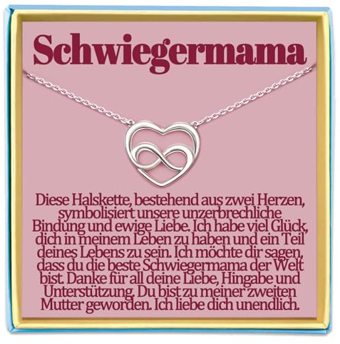 Temulnee Schwiegermutter Kette Geschenke für Schwiegermama Geschenk von Schwiegertochter Geburtstag Halskette Geschenkideen Muttertag Muttertagsgeschenke Geburtstagesgeschenke Schmuck Damen Frauen