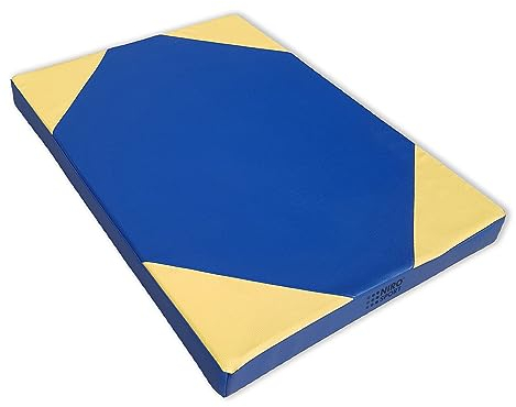 RoniKids Turnmatte 100 x 70 x 8 cm Sportmatte Weichbodenmatte Gymnastikmatte Spielmatte für Kinderzimmer (Blau)