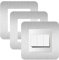 CANGCANG 3PCS Marco envolvente de interruptor de cubierta de interruptor de luz cubierta de interruptor de luz única, cubierta de calcomanía de interruptor (silbrig)