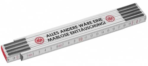 Eintracht Frankfurt Zollstock weiß Gliedermaßstab 2 Meter Schmiege SGE