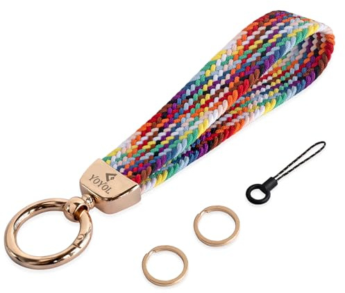 YOYOL Elastisches Schlüsselband am Handgelenk,Schlüsselanhänger, Schlüsselring, Cooler Schlüsselanhänger für Männer und Frauen…