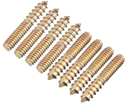sourcing map 1/4-20x1-1/2 Hanger Bolts, 16pcs Double Ended Screws Wood Dowel Screw for Furniture