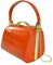 UShopUK Clutch-Handtasche aus Lackleder mit Tragegriff oben, Umhängetasche für Braut, Abschlussball, Hochzeit, Abend, Party (Orange)