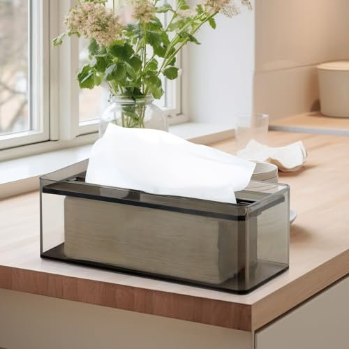 PAVSTINE Taschentücher Box, Kosmetiktücher Box Raumoptimierung, Taschentuchspender Wasserdicht und Feuchtigkeitsbeständig, Feuchtes Toilettenpapier Box