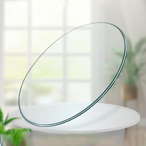 Tischplatte Aus GehäRtetem Glas Couchtisch Esstisch Glasplatte Multiplex Platte Glasplatte Tischplatte Rund Tabletop KüChenplatte Arbeitsplatte Glasscheiben Rund Tischplatten Rund(98CM(39INCH))