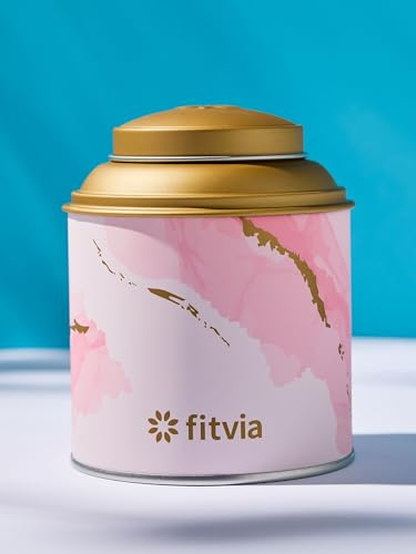 fitvia Rose & Gold Teebehälter für bis zu 100g losen Tee, spülmaschinenfest in stylischem Design pink-gold