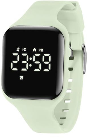 aswan watch Montre Digitale Enfant avec Chronomètre, Eclairage, Alarme, Date,Podomètres Marche Non Connecté-Montres Sport pour Fille Garcon avec Bracelet en Silicone