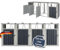 DELUKE® 4er Mülltonnenbox OSEO verzinkter Stahl - für 120-240L Tonnen| 4er Mülltonnenverkleidung für 4 Tonnen 240L Müllbox aus Metall Mülltonnenschutz Mülltonnendach Mülltonnenhaus | Anthrazit