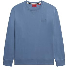 Superdry Herren Essential Logo Rundhals-Sweatshirt Mondlicht Blau XXL