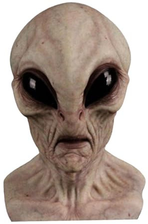 Masque facial extraterrestre, Halloween Masque Extraterrestre Couvre-Chef d'horreur - masque silicone visage realiste, masque horreur realiste, Masque Effrayant d'halloween pour Accessoires de Cosplay