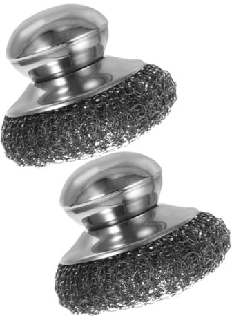 Ciieeo 2pcs Kitchen Dish Scrubber Heavy Duty Wire Brush for Dishes Stainless Steel Scrub Brush Washing Pot Cleaning Scrubber