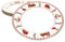 MamboCat 4er Set Polar Train Speiseteller I Ø 27cm I Porzellan-Essteller mit rot-goldenem Weihnachts-Dekor für 4 Personen I große Teller für Hauptmahlzeiten, Beilagen & Co.