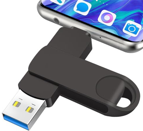 Jpnew Memoria USB 512GB 2 en 1 Pendrive Portátil Memoria USB C USB 3.0 Pen Drive Alta Velocidad Pendrive USB C Pendrive Tipo C para Ordenador Smartphones OTG Android PC Tablet