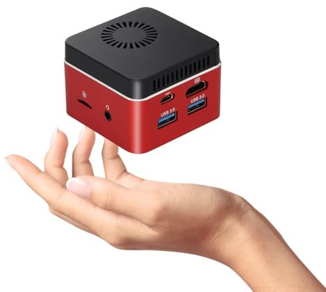 Sharevdi Mini PC Nuc Box, Intel J4125 Prozessor (bis zu 2,7GHz) 4C/4T, 8G DDR4 256GB SSD 4K UHD/Dual-Band WiFi5.0/BT5.0/USB3.0/HD/Type-C/TF Slot for Business/Haus/Schul (256GB SSD)