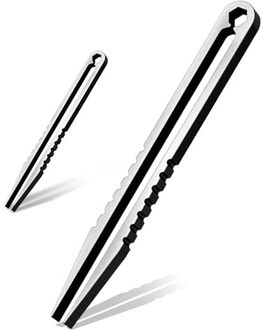 2 Stück Mini Titanpinzetten Reise EDC Pinzetten Präzisions Professioneller Edelstahl Pinzette Tragbare Legierungspinzetten Edelstahl Pinzette Survival-Pick-Up-Pinzetten für Camping und Outdoor-Gadgets