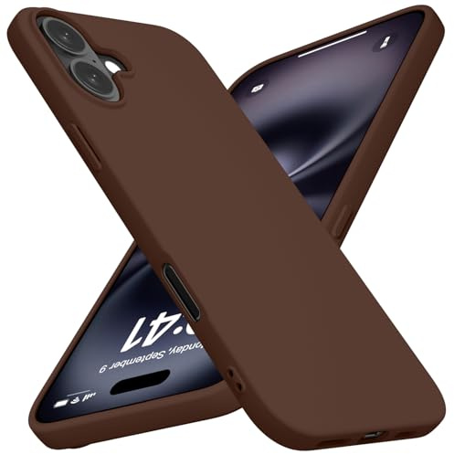 X-level für iPhone 16 Hülle, Ultradünn Handyhülle Soft Weich TPU Case Silikon Bumper Cover Kratzfeste Schutzhülle Kompatibel mit iPhone 16, Braun
