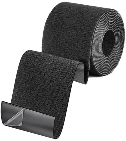 Gewebe-Reparaturband für Segeltuch, Markise, Flicken für Möbel, Daunenjacke, Risse oder Löcher in Stoff, Zelt, Segel und Bootsverkleidung, strapazierfähig, wasserdicht und waschbar, schwarz 5 cm*1.6 m