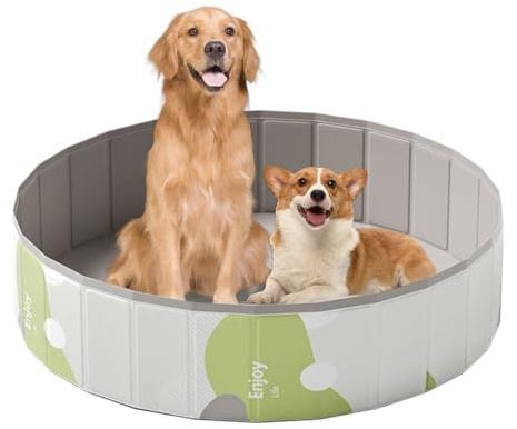 Piscine pour Animaux de Compagnie - pour Chiots - en PVC pour Douche Ronde Non Gonflable Portable pour Adultes, Bain pour, Usage intérieur, Plage familiale, terrasse