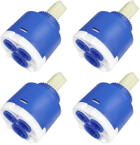 MIPIACE 4 Stück Wasserhahn Kartusche für Blanco 35mm Ersatzkartusche für Blanco 121894 Kartusche Wasserhahn Keramik Ersatzkartusche für Küchenarmatur und Waschtischarmatur Badarmaturen Mischbatterie