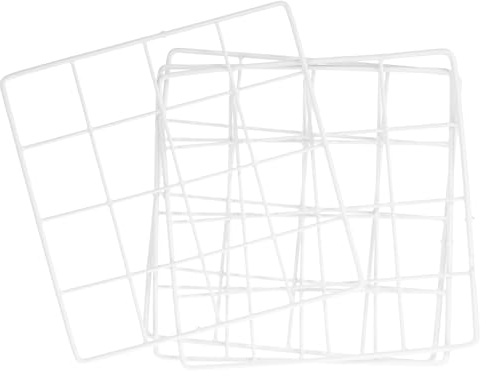 JOYOFREELY 4 Stück Weißes Eisen Wandpaneel mit Feiner Verarbeitung zur Wandmontage Kreative Wanddekoration für Schlafzimmer und Jugendzimmer als Foto Pinnwand