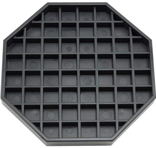 Great credentials Abtropfschale für Kaffee-Arbeitsplatte, achteckig, 15,2 cm, Schwarz