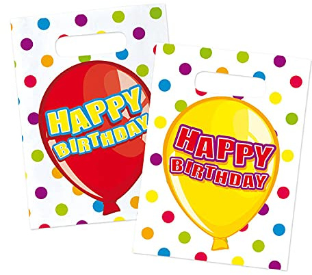 Folat Geschenk-Tütchen Bunter Geburtstagsspaß 6er Pack