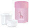 Miniland - Termo Comida Bebé con 2 Recipientes Herméticos, Acero Inoxidable, Conserva Temperatura, Apto para Calentar y Libre de BPA. 700ml (Rosa)