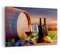Wandbilder Dekoration Wohnzimmer Wein Weinberg Sommer Bilder auf Leinwand 120x80cm Leinwandbild Schlafzimmer Küche Deko Wand Kunstdruck Art Groß XXL Wanddeko Bild Wall Decor Canvas AA120x80-4125