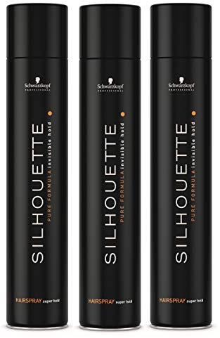 3er Super Hold Hairspray Haarspray Black Silhouette Styling Schwarzkopf 750 ml