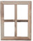 UNUS Deko Fenster aus Holz, Fensterrahmen im Vintage Design, Bilderrahmen rechteckig 35 x 27 x 1,5 cm