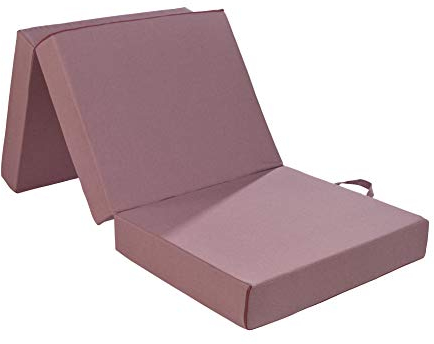 Traumnacht Gästematratze de Luxe mit hochwertiger Viscoauflage ohne Husse, 75 x 195 x 14 cm, rosa, produziert nach deutschem Qualitätsstandard