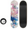Skateboard Pastell Einhorn Skateboard Kinder ab 8 Jahre 80x20cm 7-Lagigem Ahornholz Longboard Double Kick Komplett für Anfänger Jungen Mädchen Erwachsene Profi Penny Board
