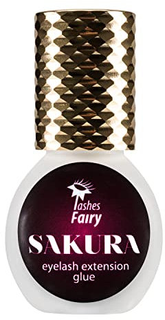 Sakura Extra Strong Eyelash Extension Glue | Ultra Fast 1-2 Seconds Drying Time | Ideal for Volume Extensions | 5-6 Weeks Retention Time | Professional Black Eyelash Adhesive