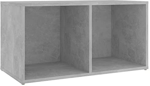 vidaXL TV Cabinet Indoor Entertainment Centre Bedroom Furniture Living room Furniture TV Stand TV Unit Chipboard 72x35x36.5 cm Concrete Grey