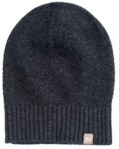 Noble Wilde, Possum Damen/Herren Baggie Beanie Mütze, 40% Possum, 53% Wolle, 7% Seide (Anthra)