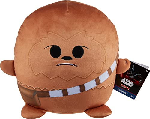 Mattel Star Wars Cuutopia Plüschfigur, 25,4 cm, Chewbacca, weiche, abgerundete Kissenpuppe, Sammlerstück, inspiriert vom Wookiee-Charakter