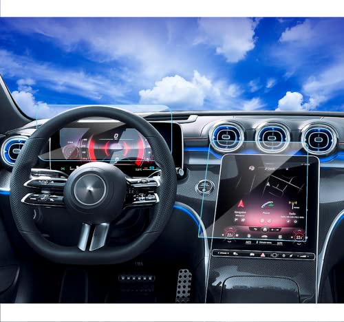 2024 2025 Mercedes Benz C300 GLC300 Displayschutzfolie für 2024 2022 2023 2025 Mercedes C300 GLC300 4matic W206/2023 2024 AMG C43/2024 AMG C63 30 0,06 Zoll Touchscreen 31,2 cm (12,3 Zoll) gehärtetes