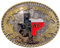 WMG Texas State Gürtelschnalle Flagge Karte Cowboy Rodeo Western Fashion Star Goldton Farbe Pferd Hahn Stier Skorpion Freimaurer, Goldton, Medium