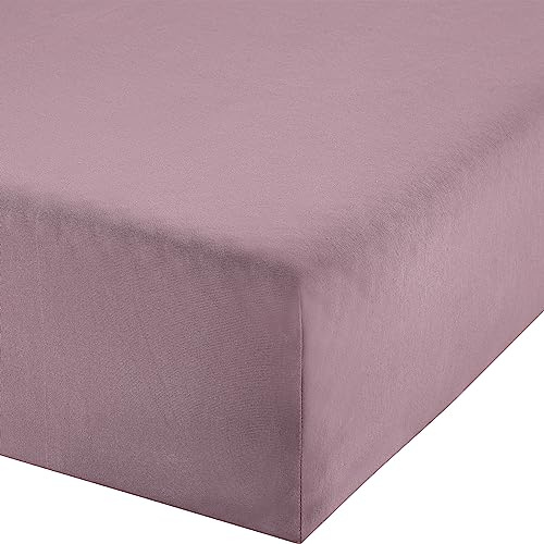 Erwin Müller Boxspringbett-Spannbettlaken Freising Elasthan-Jersey-Stretch - Mauve Größe 140x200 cm - 160x220 cm - dehnbar, antipilling, bügelfrei, Rundumgummi