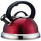 2.7 Litre Stove Top Kettle Stainless Steel Whistling Kettle Teapot with Stay Cool Handle & Grip for Induction Gas & Electric Hobs Red
